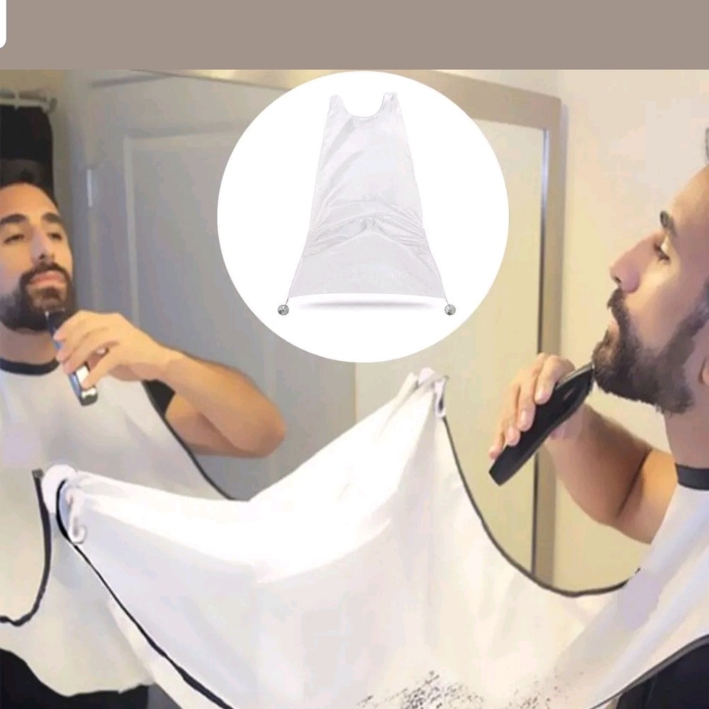 Men's facial hair beard bib shaving cap